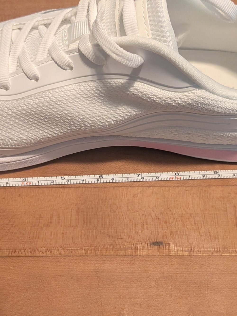 HIKE White & Pink Athletic Walking Sneakers Running Shoes Minimalist Size 10 - Picture 9 of 12